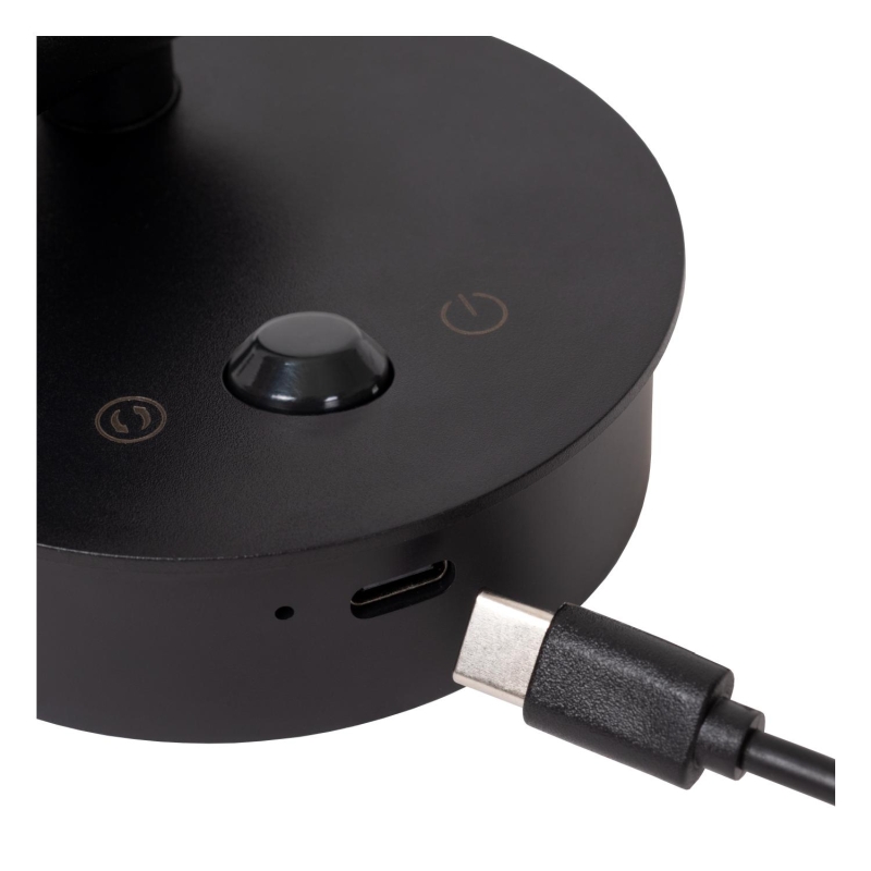 Lucide TONI - Rechargeable Wall spotlight / Wall light - Battery pack - Ø 8,1 cm - LED Dim. - CCT - 1x2W 2700K/4000K - Motion Sensor (deactivatable) - Magnetic - Grey iron